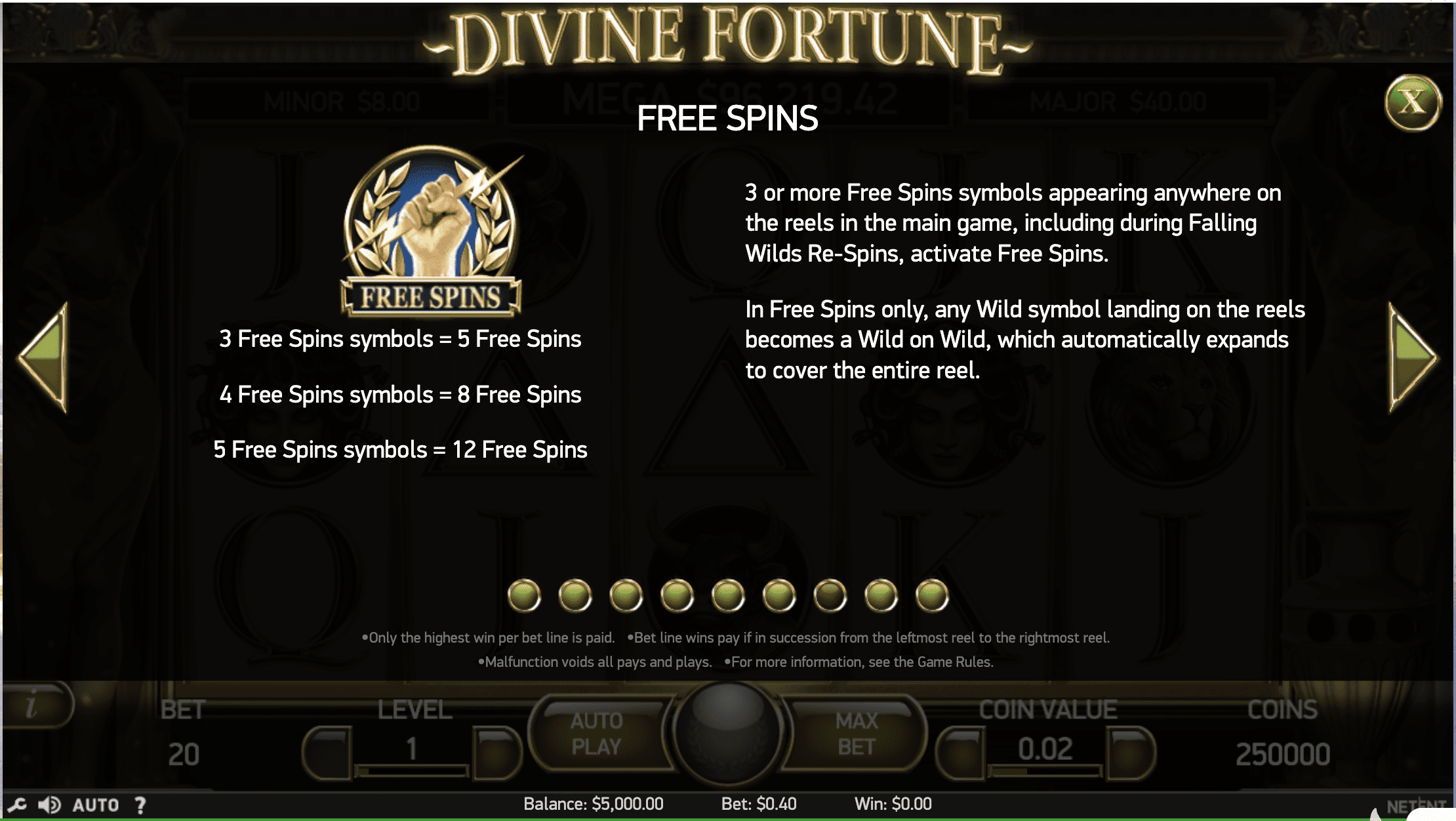 Divine Fortune free spins