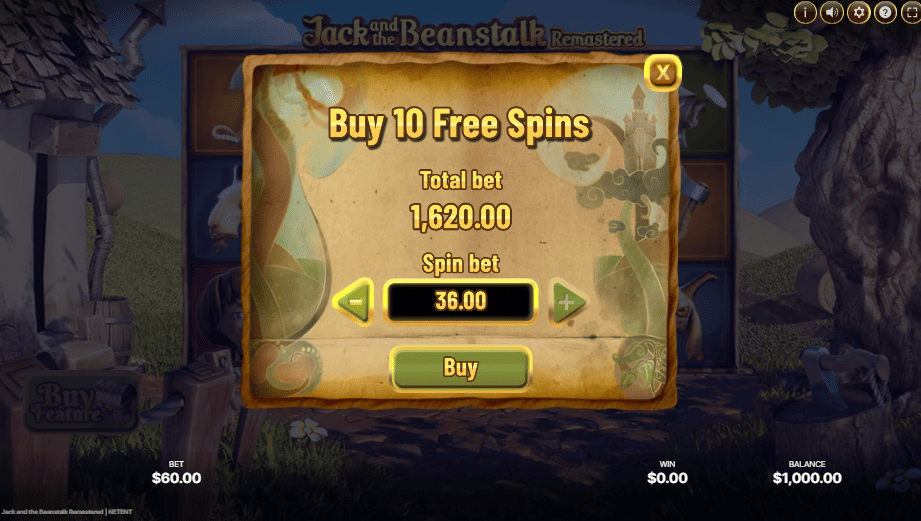 Jack And The Beanstalk Buy Bonus