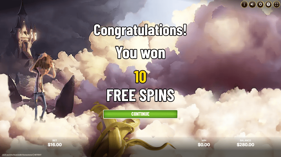 Jack And The Beanstalk Free Spins